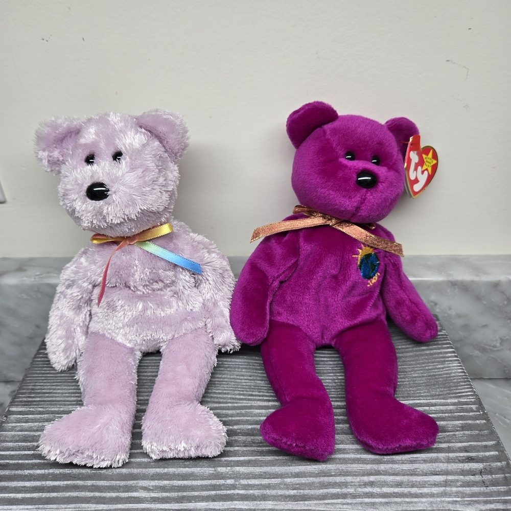 Set of Two Ty Beanie Babies in Great Condition! Fun‎ Kids Stuffed Animals Plush!